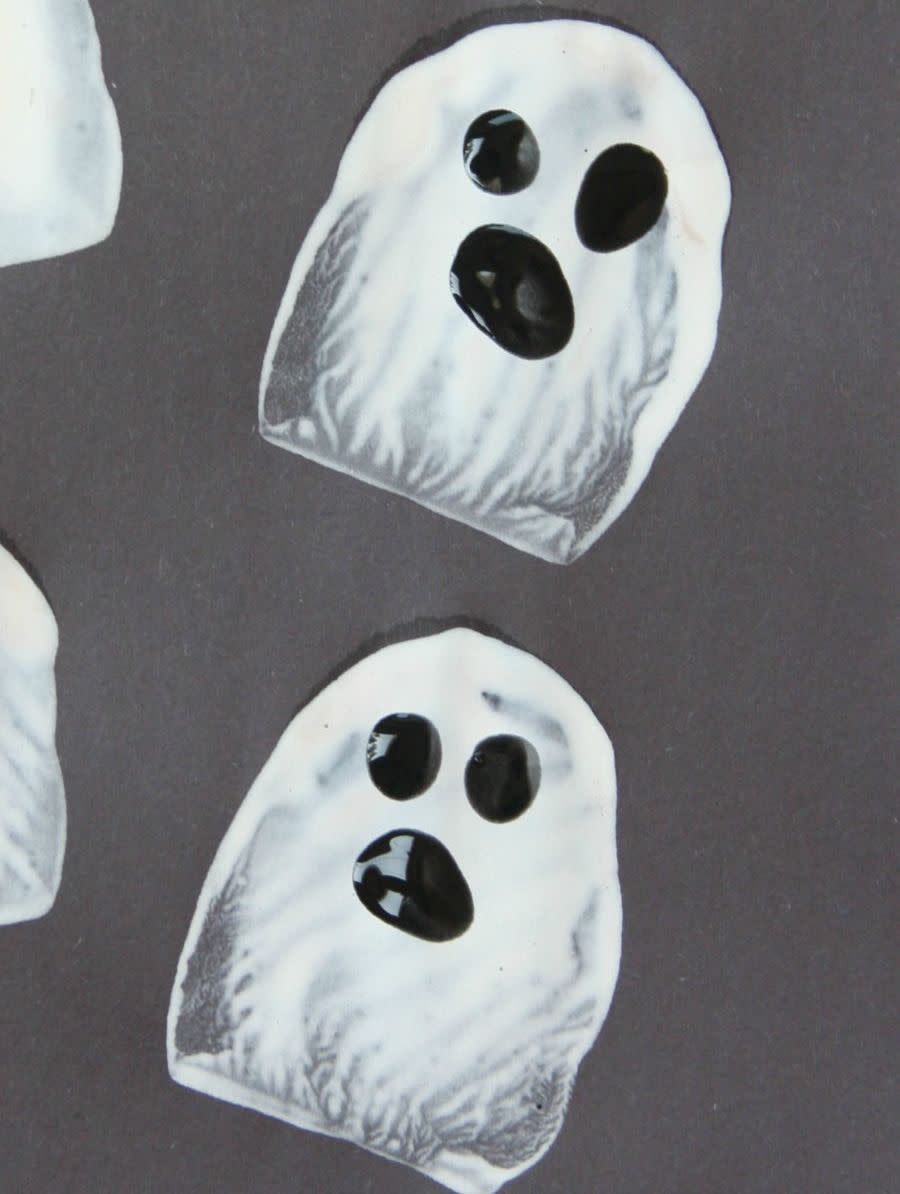11) Potato Stamp Ghosts