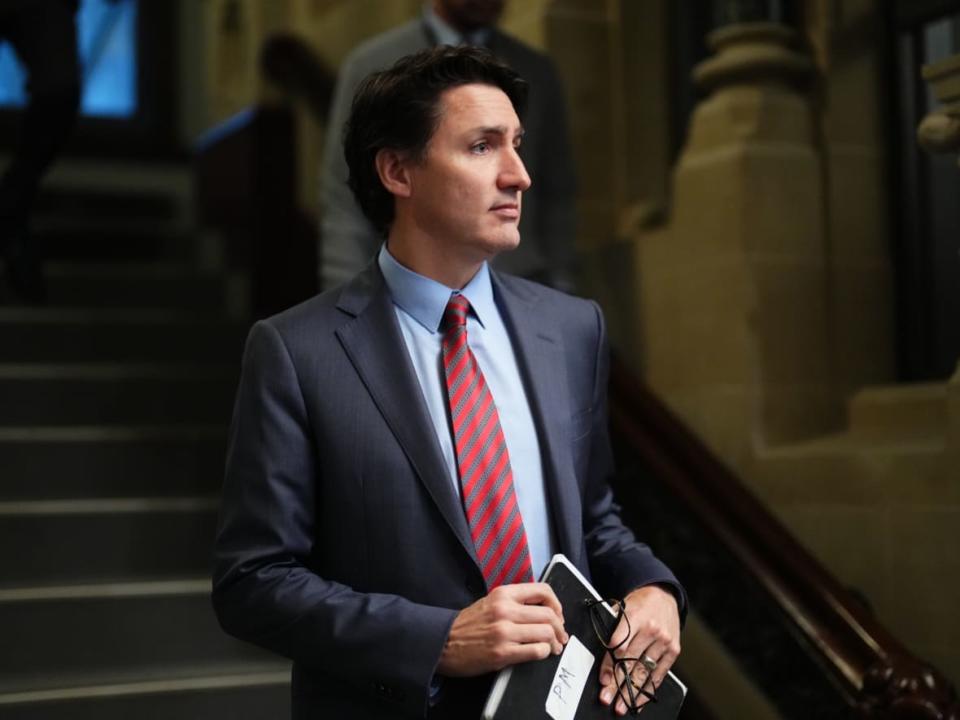 Prime Minister Justin Trudeau arrives at a caucus meeting on Parliament Hill in Ottawa. Under Trudeau, the federal budget has ballooned. (Sean Kilpatrick/Canadian Press)