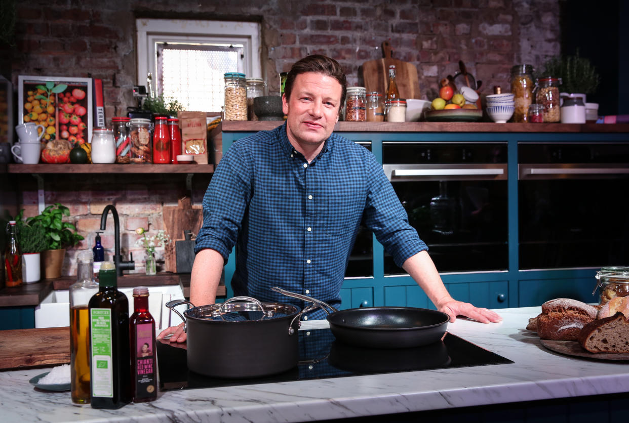 Jamie Oliver returns with new sharing recipes. (Channel 4)