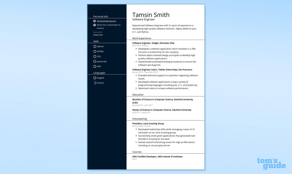 Resume created by Resumaker