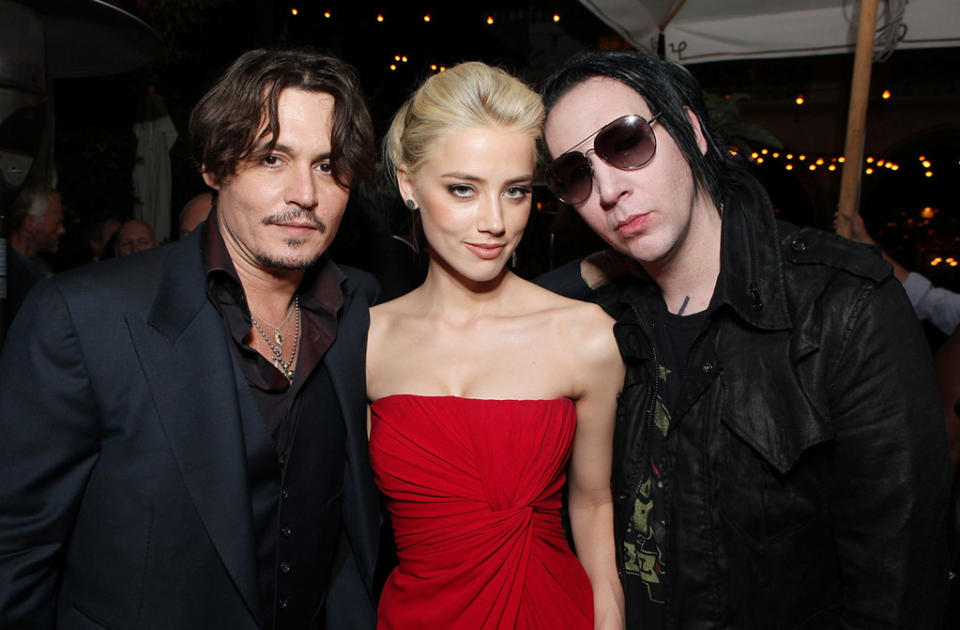 The Rum Diary 2011 LA Premiere Johnny Depp Amber Heard Marilyn Manson