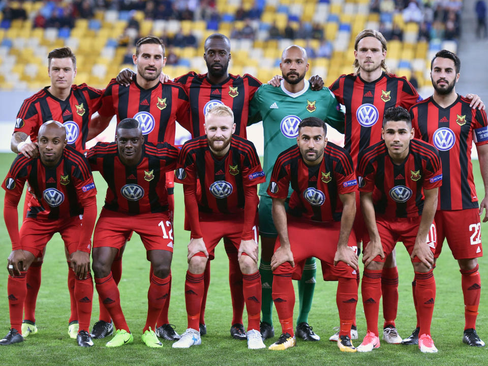 Ostersund before their group match against Zorya in September: Getty