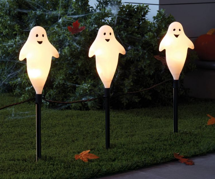 Halloween Decorations 5ct Incandescent Clear Ghost Halloween Pathway Stake Lights by Hyde & EEK! Boutique