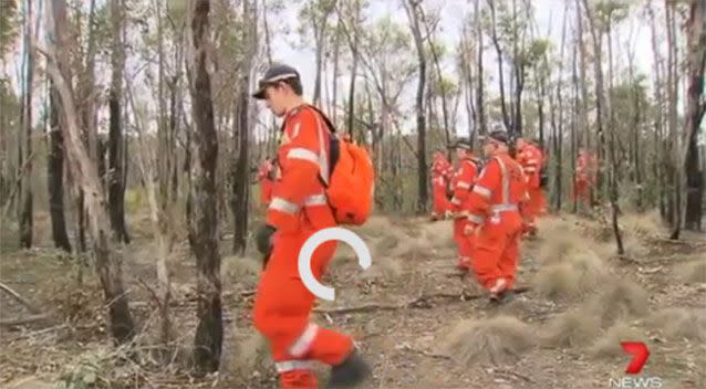 The teen's body was found after an extensive line search in Victorian bushland. Picture: 7 News