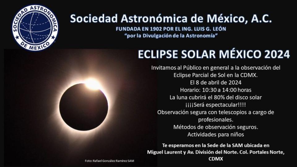 dónde ver eclipse de sol 2024 cdmx