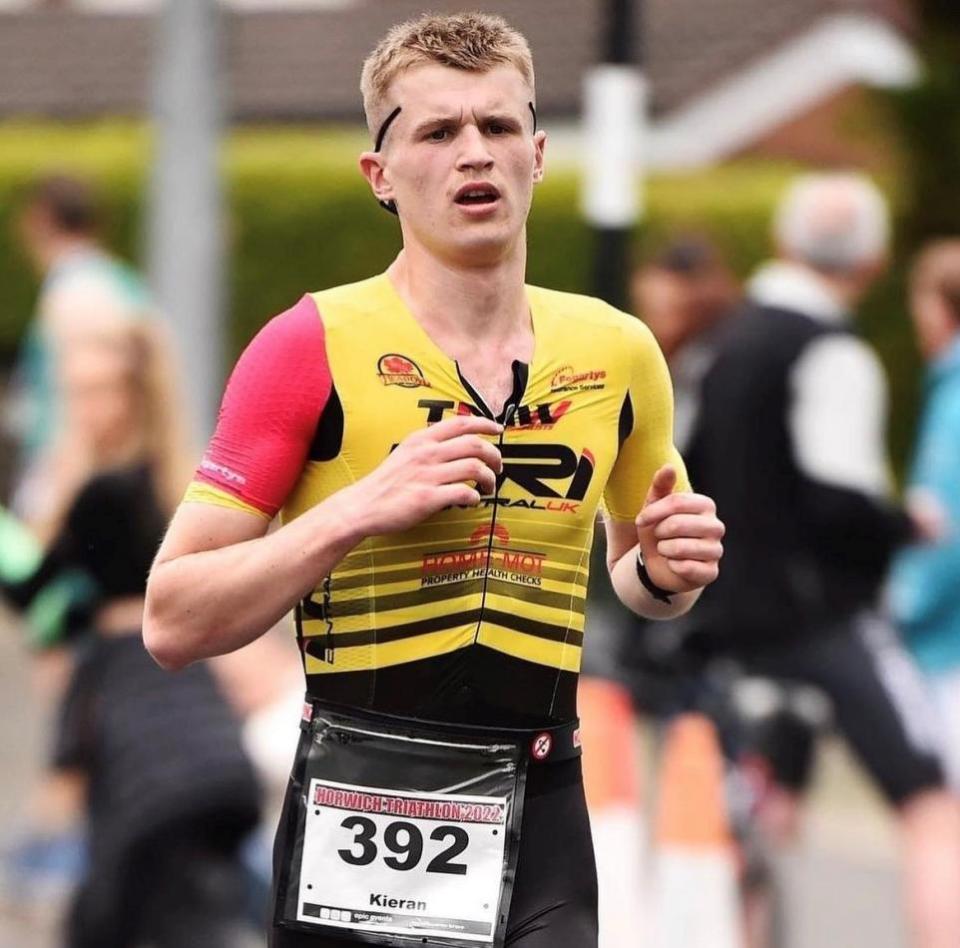 Warrington Guardian: Kieran has previously competed in various triathlons