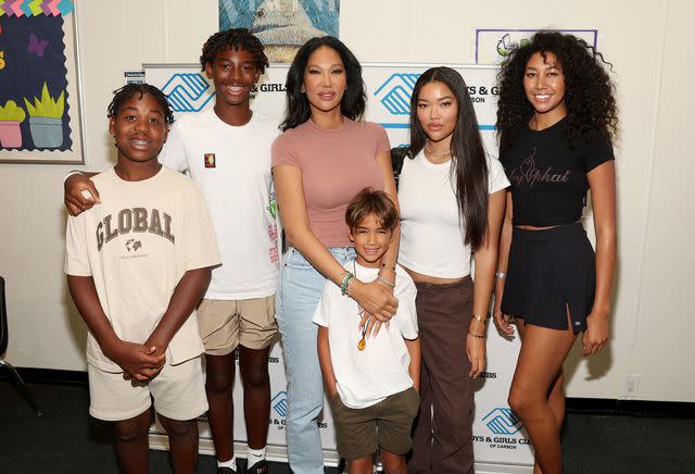 Jesse Grant/Getty Simmons is mom to five children (all pictured)