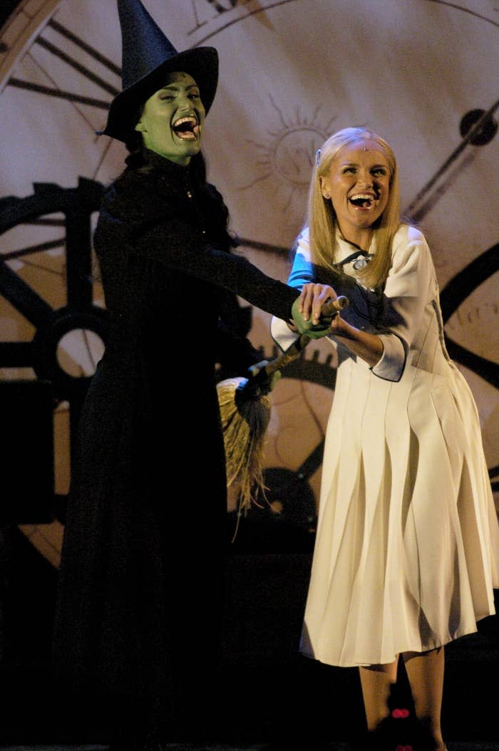 Idina Menzel and Kristin Chenoweth in "Wicked"