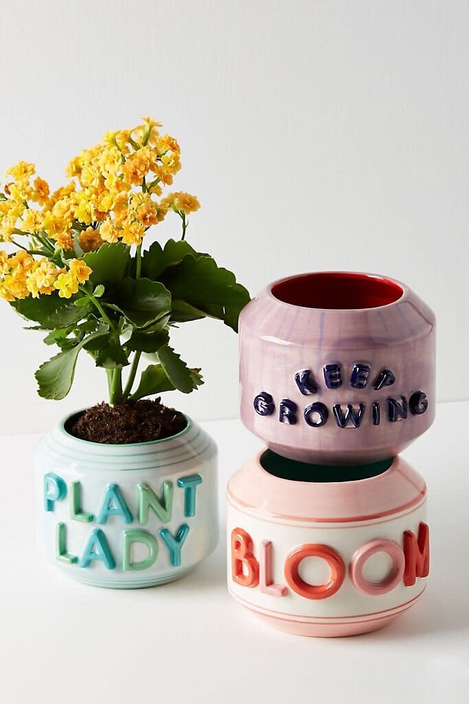 If her passion as a plant parent has been blossoming, she'll <i>definitely</i> need more pots. <a href="https://fave.co/30ww83N" target="_blank" rel="noopener noreferrer">Find it for $24 at Anthropologie</a>. You can even throw in a <a href="https://fave.co/3h0yZZ8" target="_blank" rel="noopener noreferrer">plant pop</a>, too.