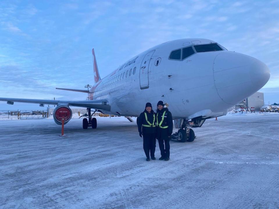 Air Inuit, says Kroonenburg and Haney's latest trip north, was the first time a female Inuk captain and copilot flew a 737 for Air Inuit.