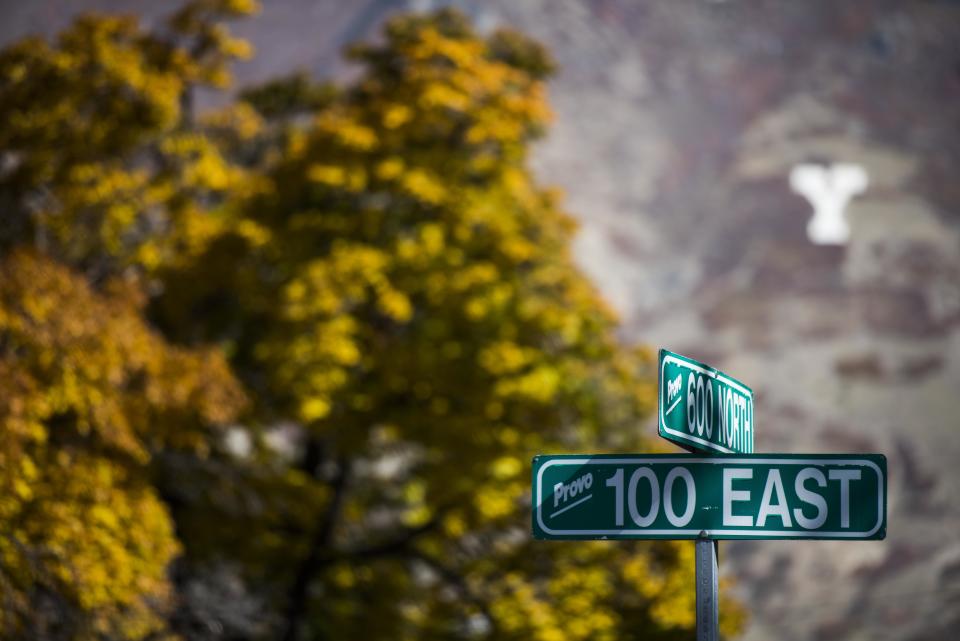 A street scene in Provo, Utah.