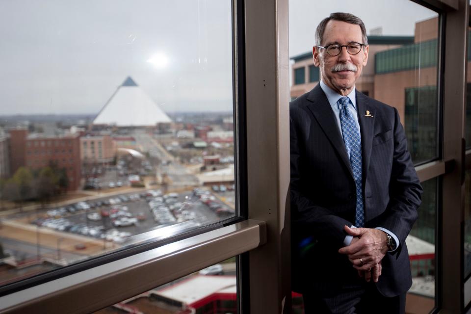 Dr. James R. Downing, President and CEO of St. Jude Children's Research Hospital, on Wednesday, Feb. 5, 2020, in his office at the hospital in Memphis.