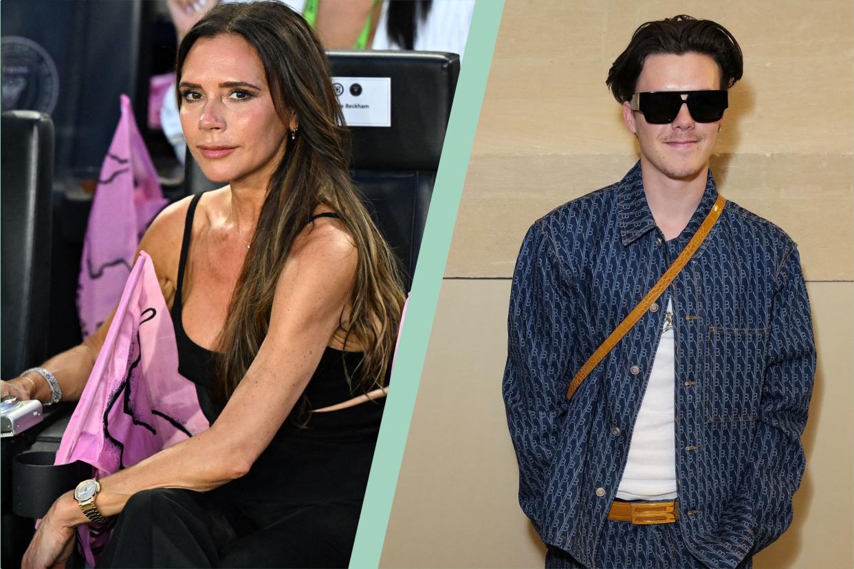  Victoria Beckham split layout with Cruz Beckham 