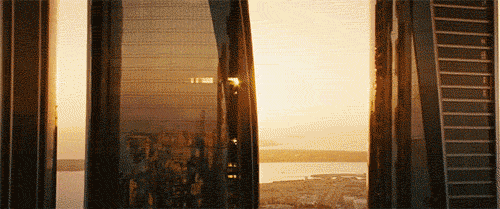 Tower jumping in<em> Furious 7</em>. (Image: Universal)
