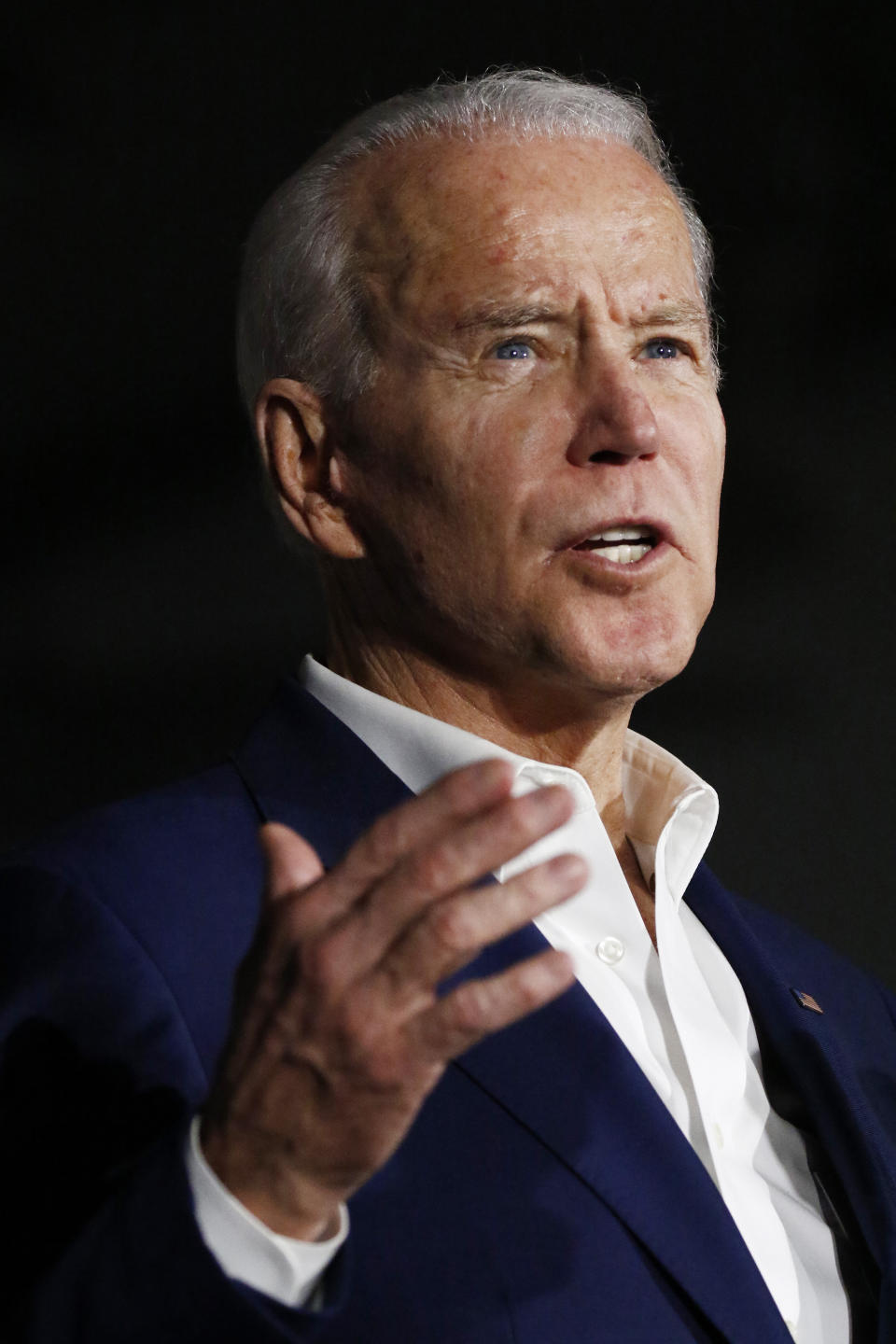 Democratic presidential candidate and former Vice President Joe Biden speaks at Tougaloo College in Tougaloo, Miss., Sunday, March 8, 2020. (AP Photo/Rogelio V. Solis)