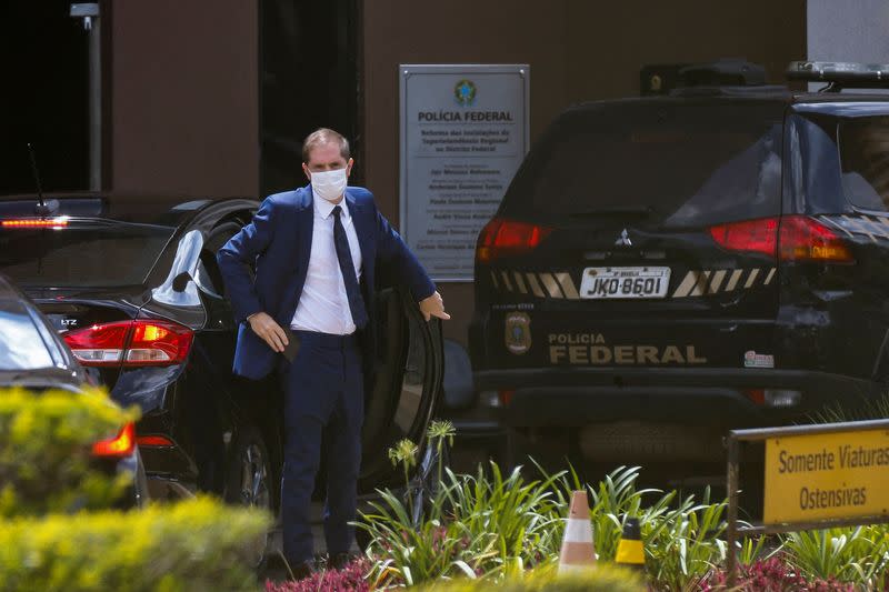 Brazil's Attorney General Bruno Bianco arrives at the Federal Police headquarters in Brasilia