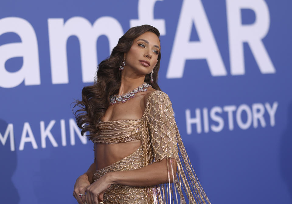 Loujain Juffali poses for photographers upon arrival at the amfAR Cinema Against AIDS benefit at the Hotel du Cap-Eden-Roc, during the 76th Cannes international film festival, Cap d'Antibes, southern France, Thursday, May 25, 2023. (Photo by Vianney Le Caer/Invision/AP)