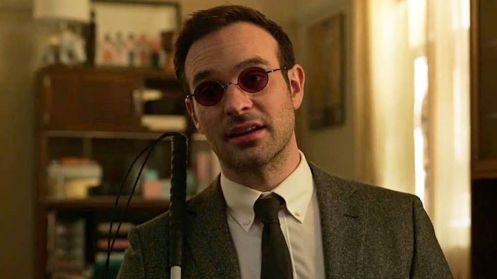 Charlie Cox as lawyer Matt Murdock in Spider-Man: No Way Home (2021).