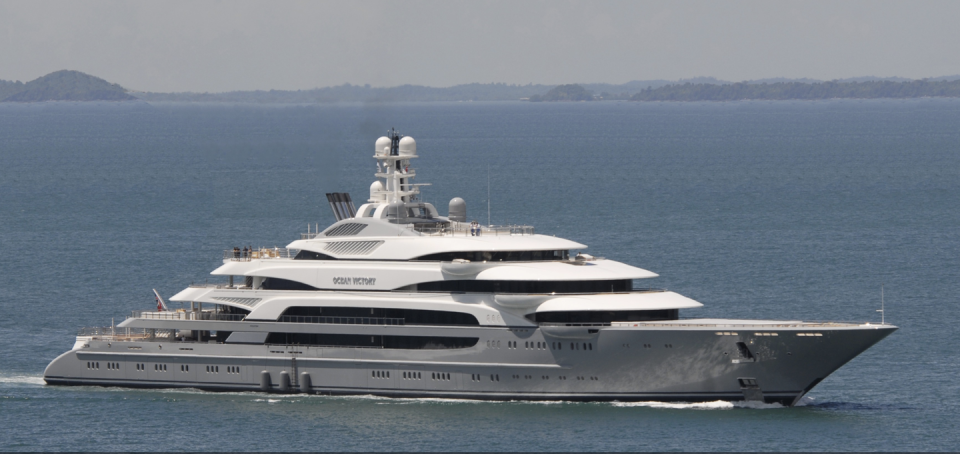 <p><em>Ocean Victory</em> was built in 2014 by Fincantieri and is owned by Russian billionaire Viktor Rashnikov. It holds 26 guests and 50 crew. Notable amenities include six pools, a beach club, and an underwater observation room. </p><p>Little is known about the interiors of this ship, except that it was designed by Alberto Pinto and Laura Sessa Romboli, so you know it has to be absolutely fabulous.</p>