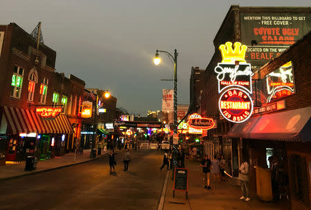 People walk along the streets in Memphis, Tennessee, U.S., October 3, 2018. REUTERS/Sharon Bernstein