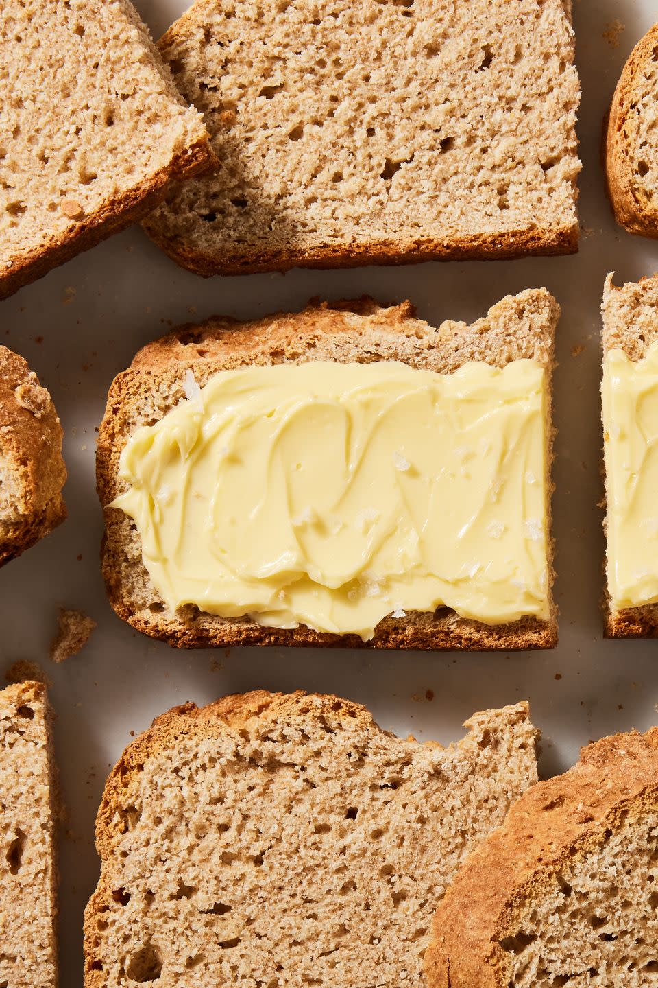 irish brown bread with butter and salt