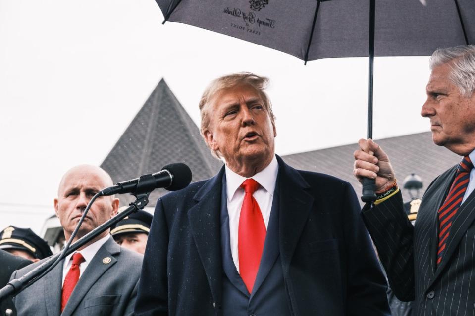 “Happy Holy Week! Let’s Make America Pray Again. As we lead into Good Friday and Easter, I encourage you to get a copy of the God Bless The USA Bible,” Trump had posted. Stephen Yang for NY Post