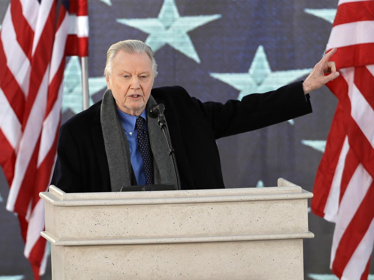 Jon Voight appears during a pre-Inaugural "Make America Great Again! Welcome Celebration" at the Lincoln Memorial in Washington, January 2017.