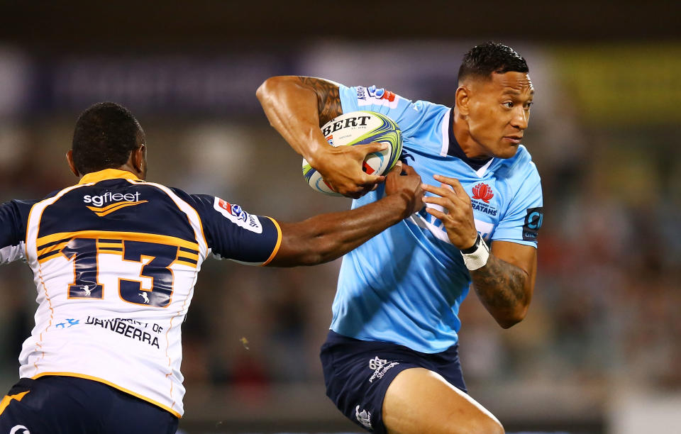 Australian rugby player Israel Folau stood by homophobic comments he made on Instagram. (Getty Images)