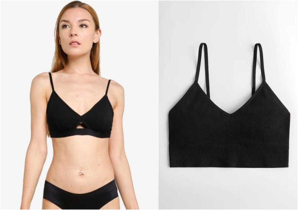 Gilly Hicks triangle bralette in black 