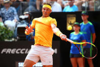 Tennis - ATP World Tour Masters 1000 - Italian Open - Foro Italico, Rome, Italy - May 20, 2018 Spain's Rafael Nadal in action during the final against Germany's Alexander Zverev REUTERS/Tony Gentile