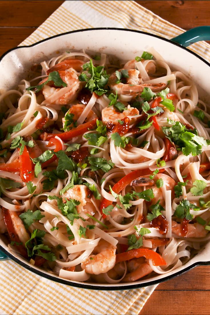 Cilantro Lime Noodles With Shrimp