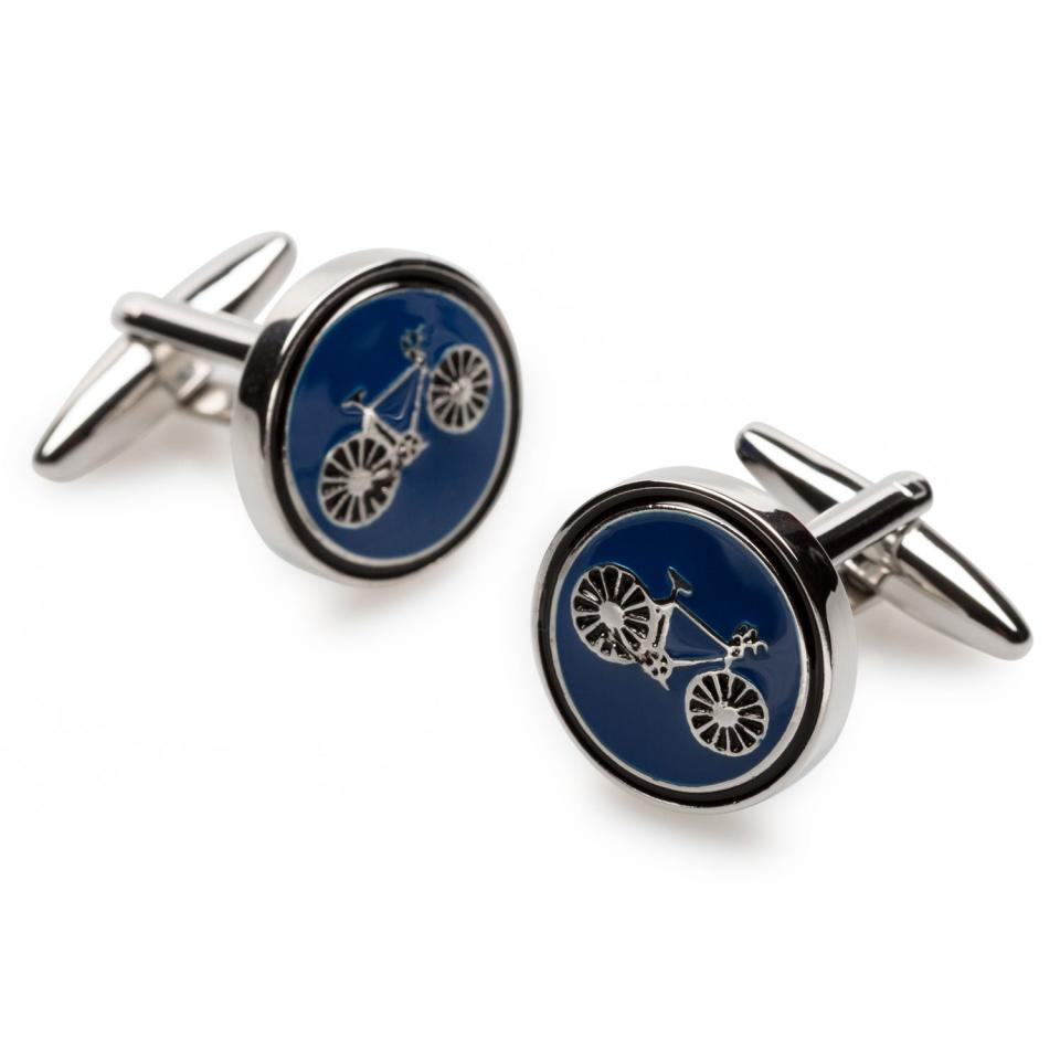 <p><a href="https://go.redirectingat.com?id=74968X1596630&url=https%3A%2F%2Fwww.otaa.com%2Fproducts%2Ffrench-blue-bicycle-cufflinks&sref=https%3A%2F%2Fwww.cosmopolitan.com%2Flifestyle%2Fg44773733%2Fbest-gifts-for-cyclists%2F" rel="nofollow noopener" target="_blank" data-ylk="slk:Shop Now;elm:context_link;itc:0;sec:content-canvas" class="link ">Shop Now</a></p><p>French Blue Bicycle Cufflinks</p><p>$60.00</p><p>otaa.com</p>