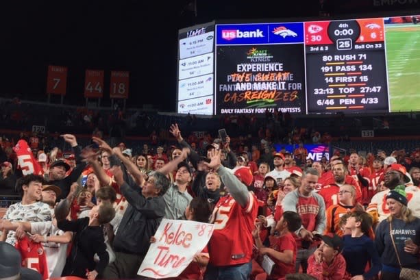 This does not look like a fanbase in mourning. (Yahoo Sports)