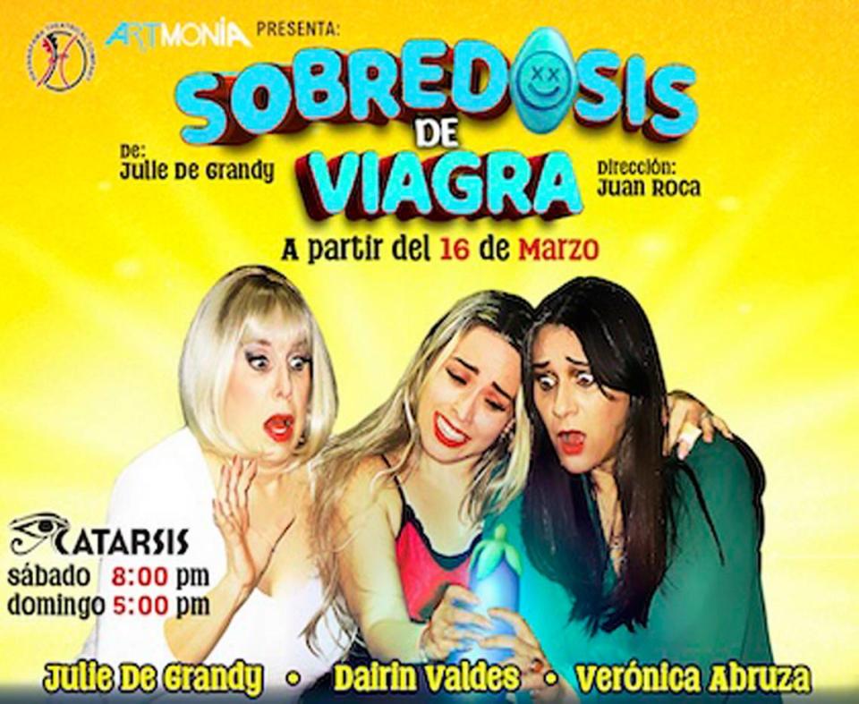 Comedia ‘Sobredosis de viagra’ en el Teatro Trail. Cortesía