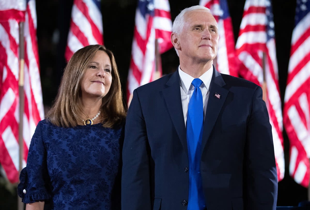 Karen and Mike Pence (Getty)