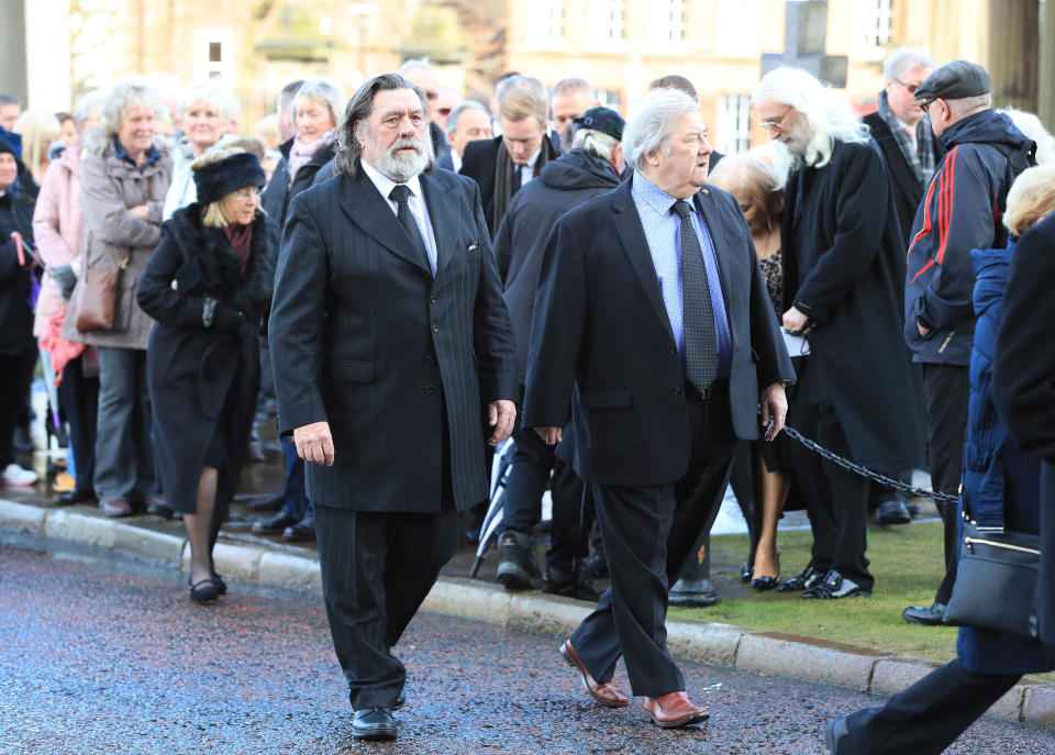 Stars from all over, including Liverpool, attended the funeral. (PA)