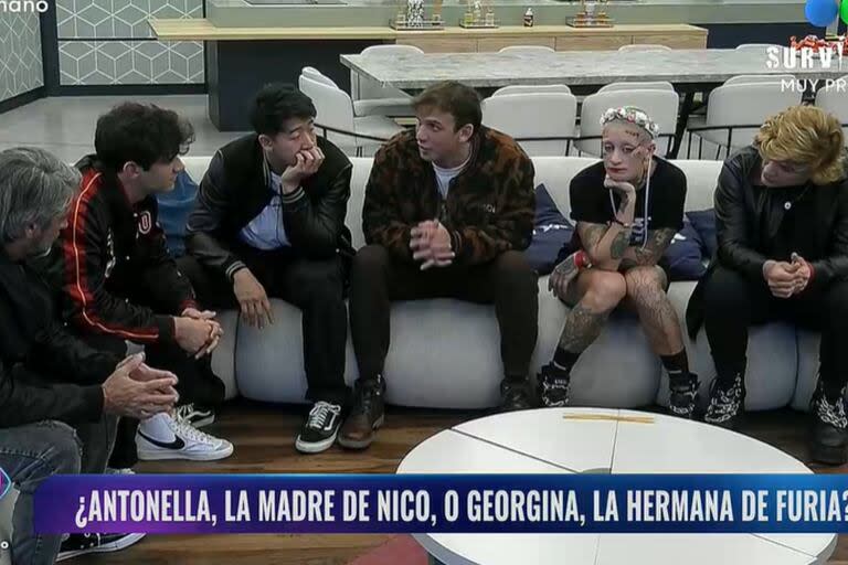 Los seis participantes de Gran Hermano tuvieron que desempatar el voto de sus familiares (Foto: captura TV)