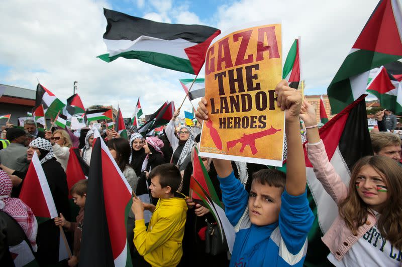 Rally in support for the Palestinian people in Sarajevo