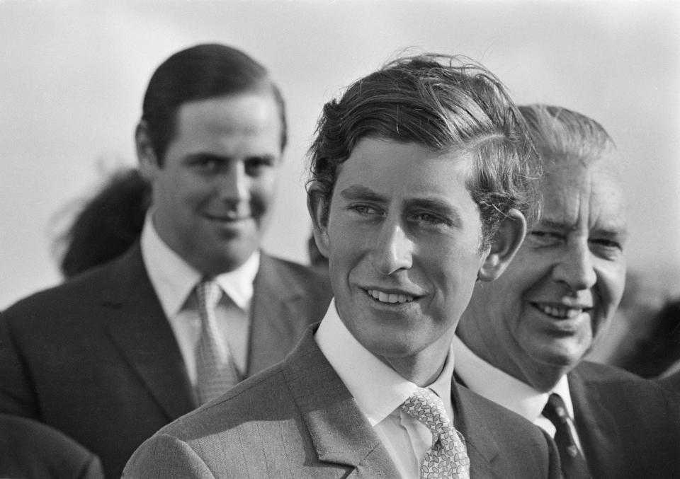 Prince Charles on holiday in Bermuda, 23rd October 1970. On the left is the Prince's equerry, Nicholas Soames. (Photo by David Cairns/Express/Getty Images)