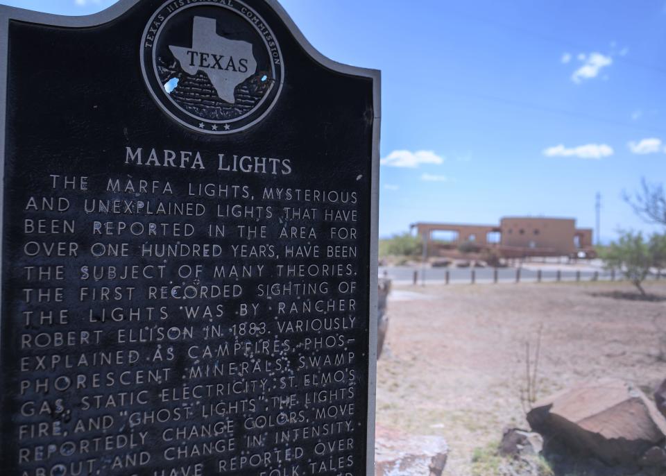 In addition to the documentary, Marfa visitors also can look for the Marfa Lights. The viewing area is shown.