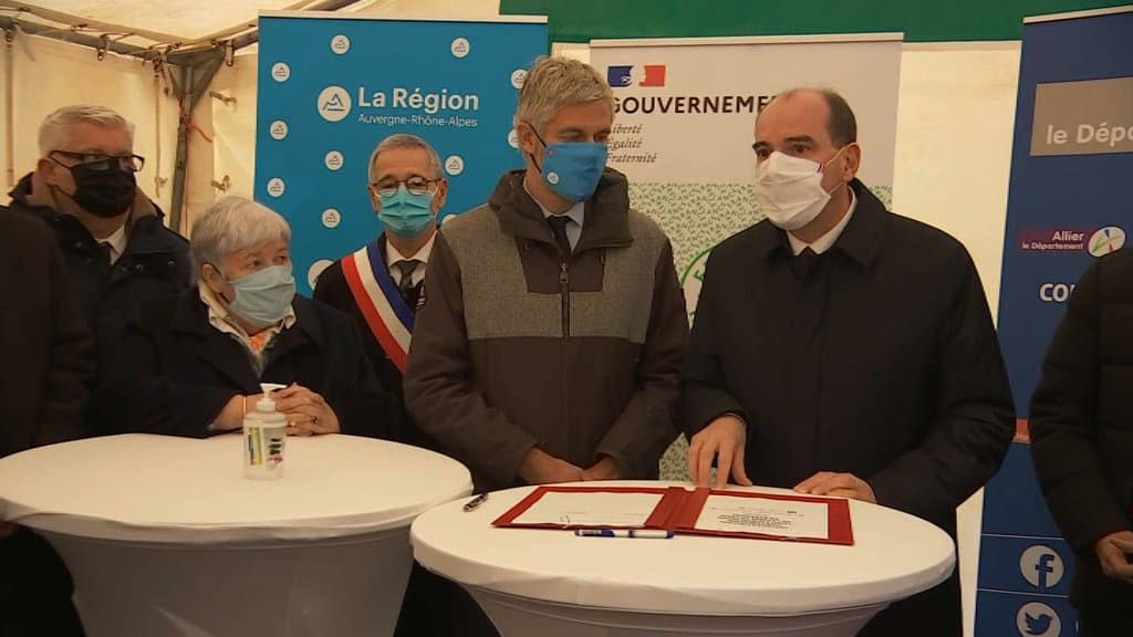 Jean Castex et Laurent Wauquiez ce 16 janvier 2021.  - BFMTV