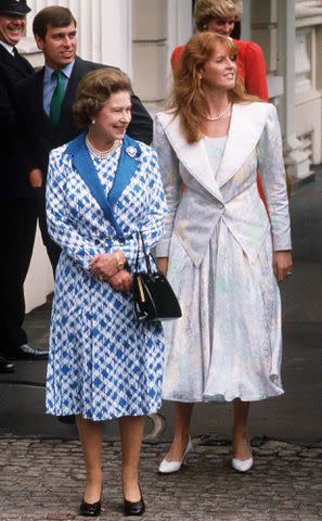 Tim Graham Photo Library Queen Elizabeth and Sarah Ferguson