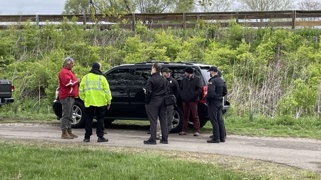 Volunteers including some Dayton police officers have resumed search operations for a fourth day for a 7-year-old boy missing since Saturday at Eastwood MetroPark. (Charlie White/Staff)
