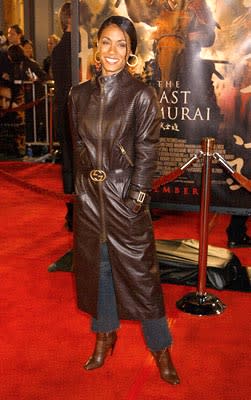 Jada Pinkett Smith at the LA premiere of Warner Bros. The Last Samurai