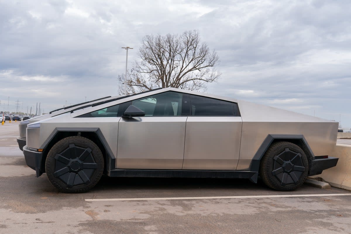 The first crash involving a Tesla Cybertruck was reported in Palo Alto, California, this week (AFP via Getty Images)