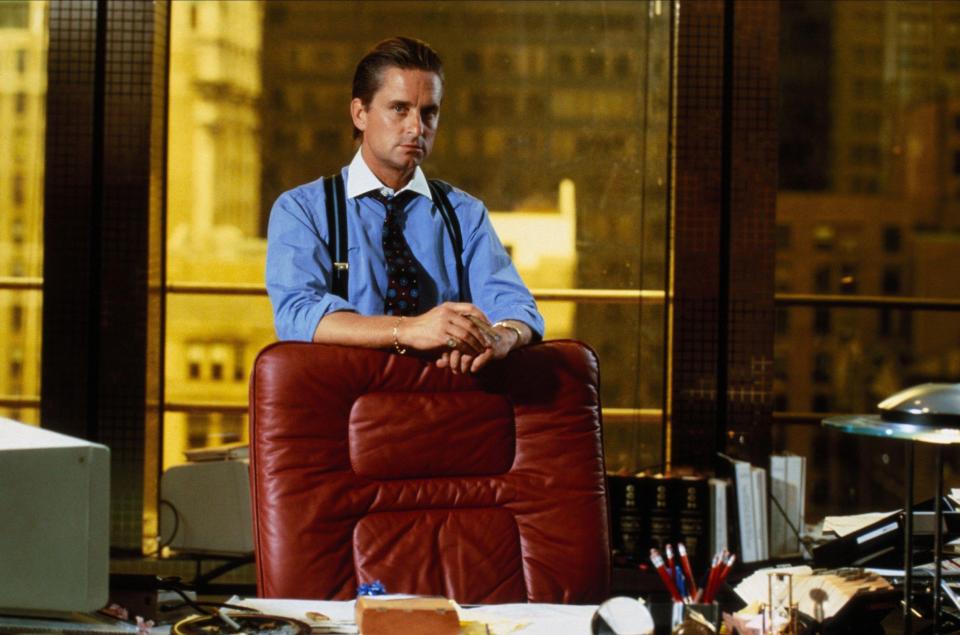 Michael Douglas as Gordon Gekko in Oliver Stone's Wall Street