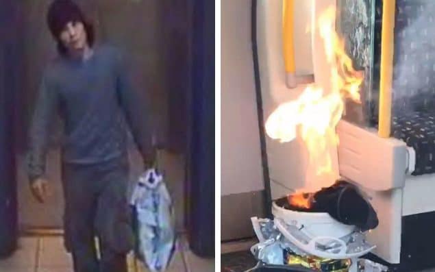 Teenage asylum seeker Ahmed Hassan captured on CCTV carrying the device at Wimbledon station before it exploded at Parsons Green - Metropolitan Police