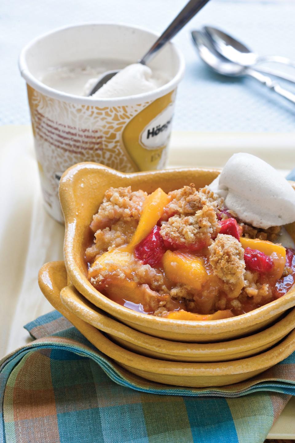 Peach-Rhubarb Crisp