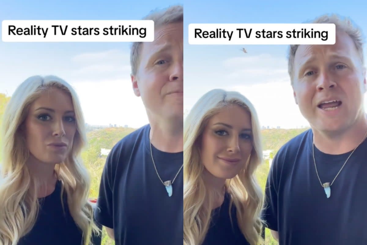 Heidi Montag and Spencer Pratt share a TikTok video telling network bosses they are available to work (TikTok/Spencer Pratt)