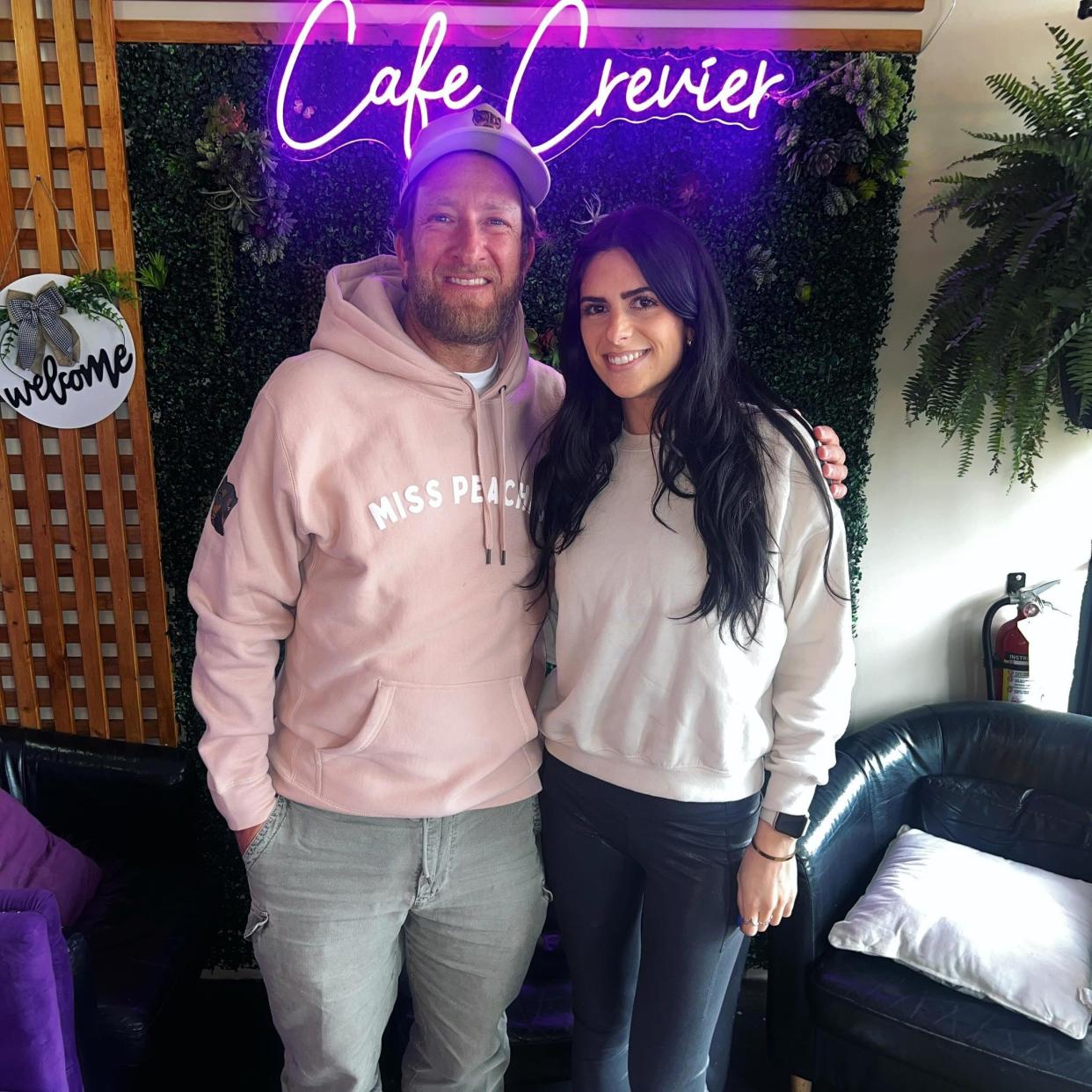 Dave Portnoy from One Bite Pizza Reviews with Cafe Crevier Owner Brittany Crevier during his recent vist.